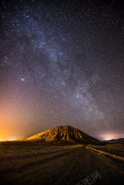 蓝色宁静星空星光背景