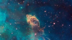 青色宇宙背景神秘青色宇宙粉色星光高清图片