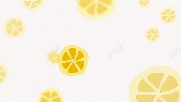 手绘黄色柠檬背景