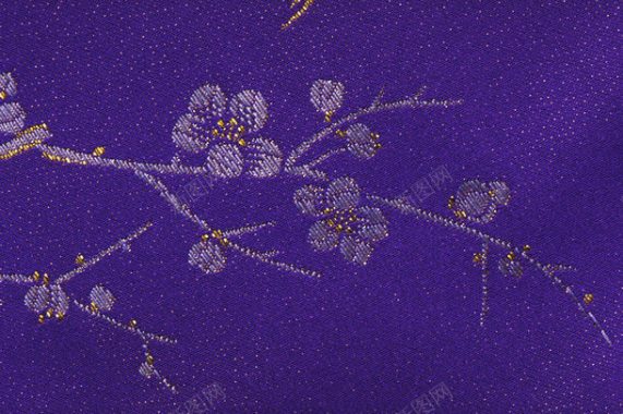 紫色绣花布料背景背景
