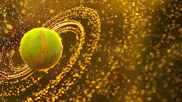 金色水滴网球海报背景背景
