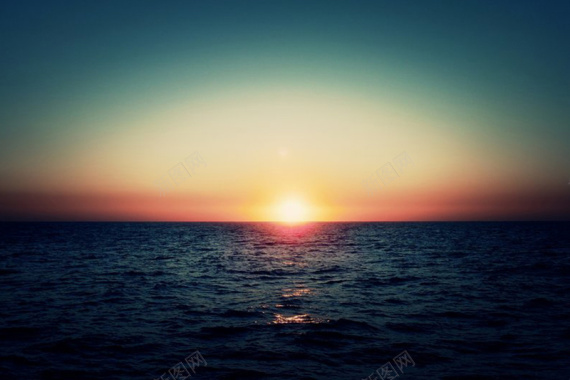 海平面日出背景背景