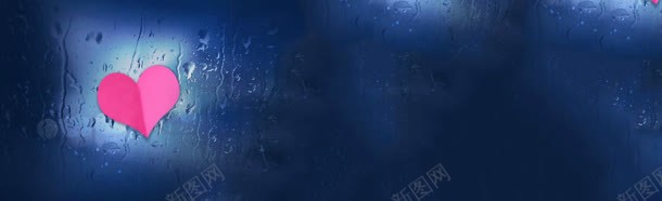 爱情雨滴唯美背景banner背景