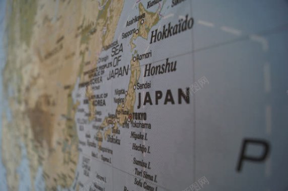日本地图视角背景