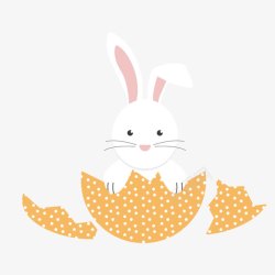 复活节兔子和蛋素材