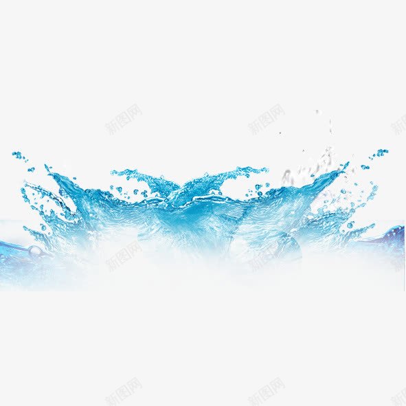 激情水花psd免抠素材_88icon https://88icon.com 水珠 水花 浪花 激情 蓝色