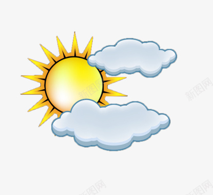 云朵图标太阳云朵天气图标图标