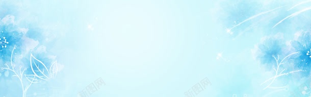 梦幻花朵背景jpg设计背景_88icon https://88icon.com BANNER banner 天猫 淘宝 背景素材 蓝色背景海报