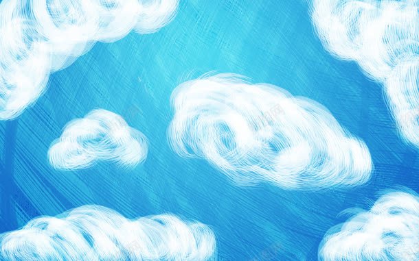 手绘云朵蓝色背景jpg设计背景_88icon https://88icon.com 云朵 背景 蓝色