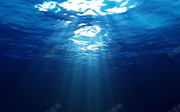 蓝色水面下的光线海报背景jpg设计背景_88icon https://88icon.com 光线 水面 海报 背景 蓝色