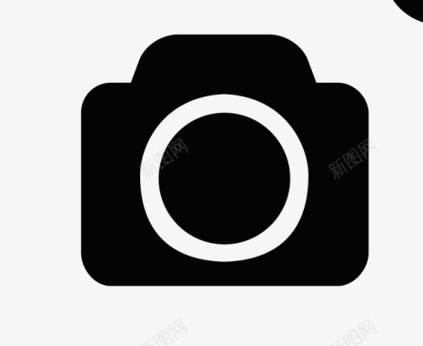 照相机黑白色照相机标识矢量图图标图标