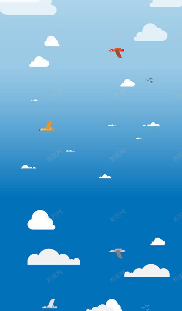 蓝天白云下的小飞机jpg设计背景_88icon https://88icon.com 白云 蓝天 飞机