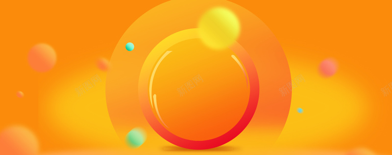 618年中大促彩球渐变橙色背景背景