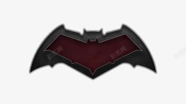 红色黑色结合蝙蝠的图标图标