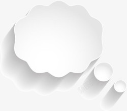 白色云朵对话框素材