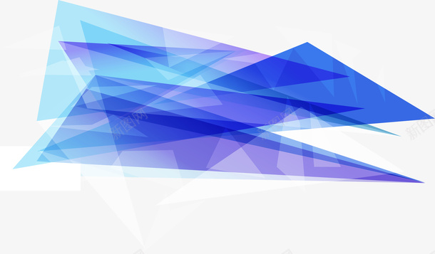 蓝色三角形科技元素矢量图ai免抠素材_88icon https://88icon.com 三角形形状 科技素材 蓝色科技 矢量图