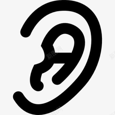 人类耳朵的形状图标图标