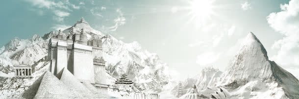 冬季雪山背景背景