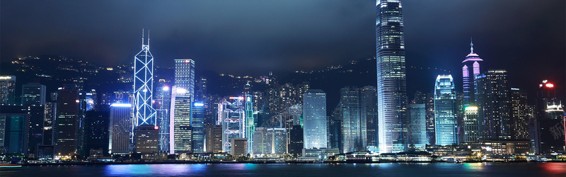 蓝色繁荣香港背景背景