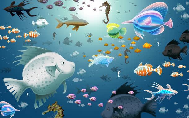 卡通海底世界元素jpg设计背景_88icon https://88icon.com 世界 元素 卡通 海底
