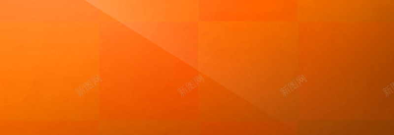 橙色纯色创意banner背景背景