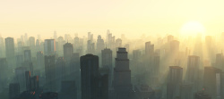 工业污染海报城市环境日出污染背景高清图片