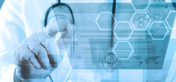 医疗电子技术科技医生医疗商务蓝色海报背景高清图片
