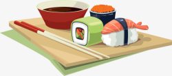 木板上的日本菜素材