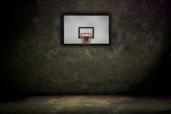 简约大气篮球场广告背景