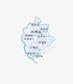 漳州市旅游地图素材