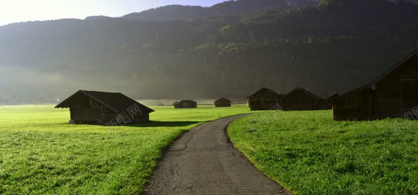 草原房子背景背景