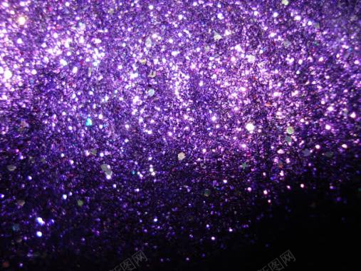紫色梦幻亮片星光背景