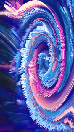 年底聚会迷幻3D蓝色漩涡创意大气高端发布会年底聚会H5高清图片