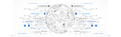 地球体箭头科技白色banner背景高清图片
