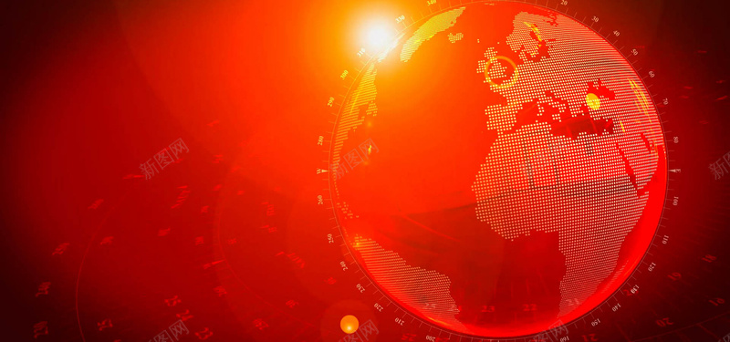 红色地球坐标专业jpg设计背景_88icon https://88icon.com 商务 地球 坐标 海报banner 科幻 科技 红色