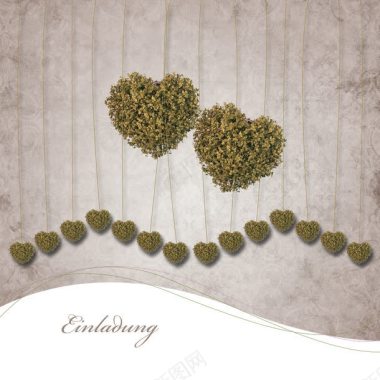 复古心形背景背景