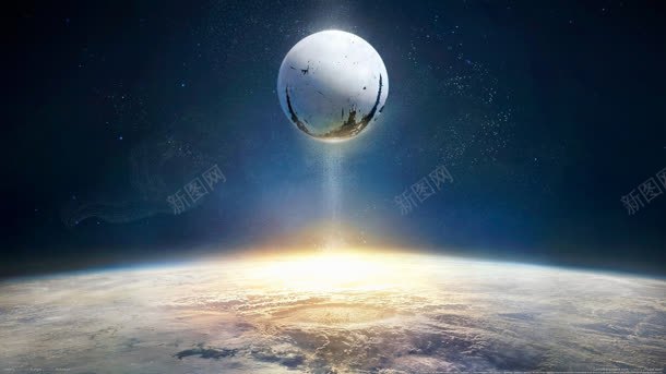 蓝色神秘星空地球jpg设计背景_88icon https://88icon.com 地球 星空 神秘 蓝色