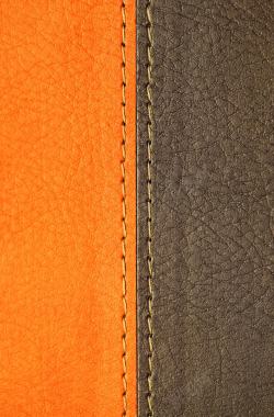 橙色皮革纹理背景图片橙色与棕色皮革背景高清图片