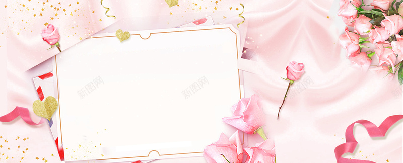 文艺妇女节小清新粉色花朵背景背景