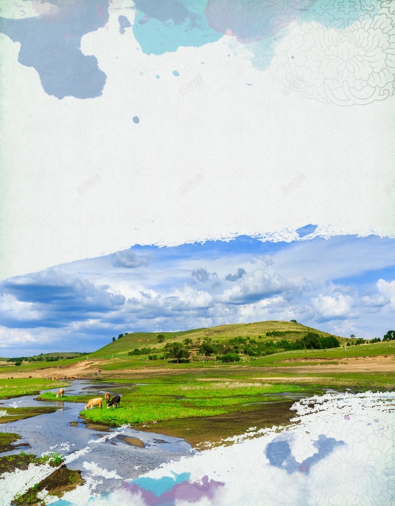 内蒙古呼伦贝尔大草原旅游海报背景psd设计背景_88icon https://88icon.com 内蒙古 内蒙古旅游 大草原 旅游海报 旅行社 草原之行 蒙古印象 蓝天白云 跟团旅游 骑马