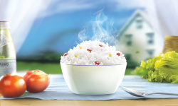 健康大米饭回家吃饭更健康海报背景高清图片