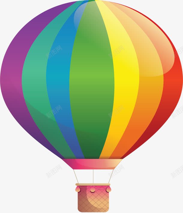 七色彩虹美丽热气球矢量图ai免抠素材_88icon https://88icon.com 七色热气球 旅游 旅游热气球 热气球 矢量png 美丽热气球 矢量图