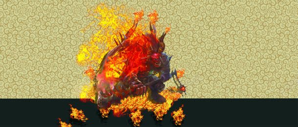 游戏创意模型banner背景jpg设计背景_88icon https://88icon.com 怪兽 火焰 牛魔王 纹理 霸气