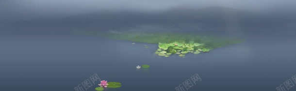 荷花台历banner背景jpg设计背景_88icon https://88icon.com 台历 小清新 湖水 简约 设计