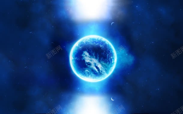 蓝色神秘宇宙海报jpg设计背景_88icon https://88icon.com 宇宙 海报 神秘 蓝色