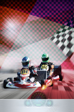 激情赛车比赛红色背景背景