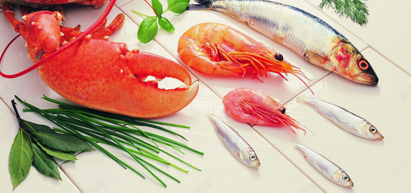 美食肉类海鲜鱼虾蟹食品食物美味淘宝背景摄影图片