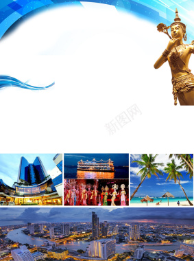 泰国旅游广告海报背景背景