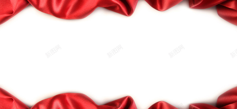 红色丝绸背景banner装饰背景