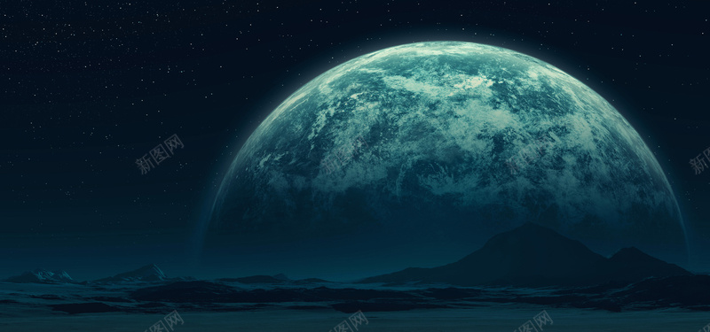 静谧的星球jpg_88icon https://88icon.com 摄影 星球表面 月球 海报banner 风景